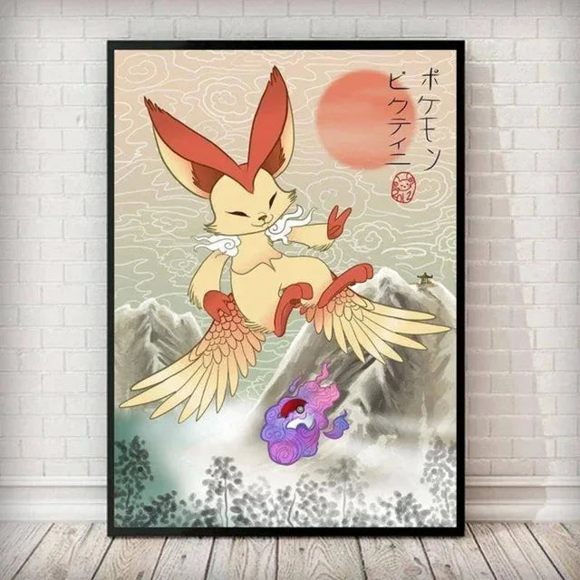 🖼️ Toile Pokémon – Fan Art Japonais Époustouflant