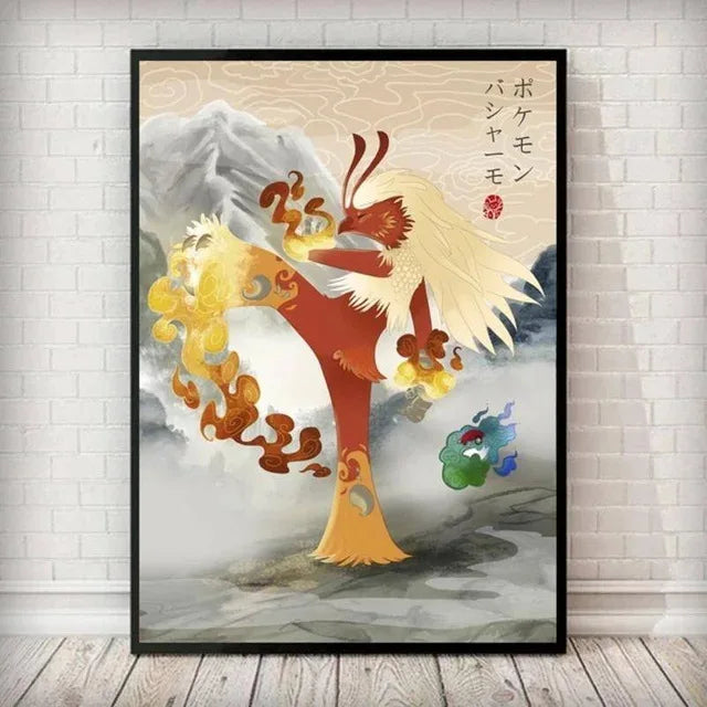 🖼️ Toile Pokémon – Fan Art Japonais Époustouflant