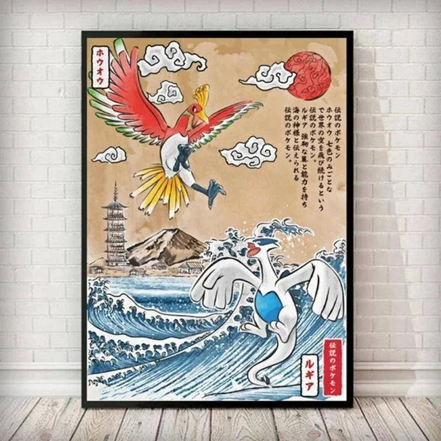 🖼️ Toile Pokémon – Fan Art Japonais Époustouflant