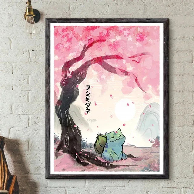 🖼️ Toile Pokémon – Fan Art Japonais Époustouflant