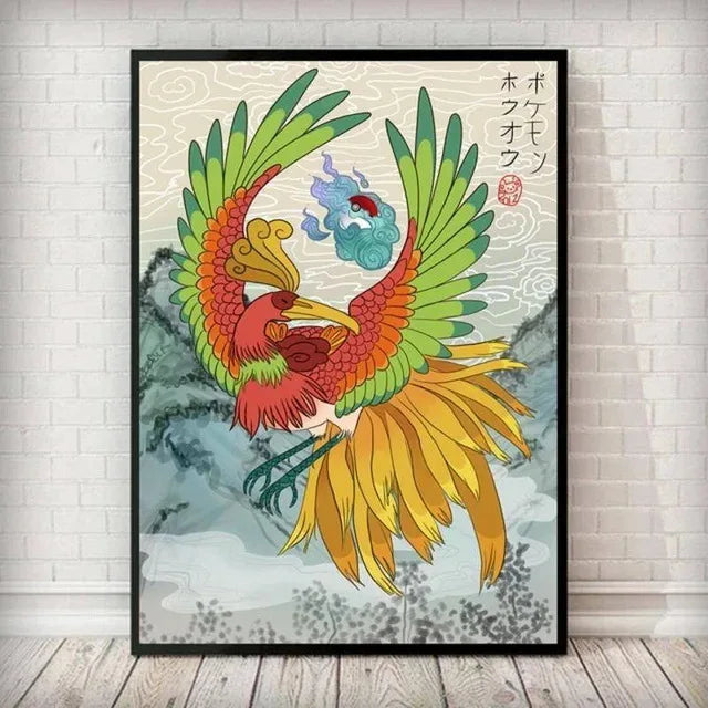 🖼️ Toile Pokémon – Fan Art Japonais Époustouflant
