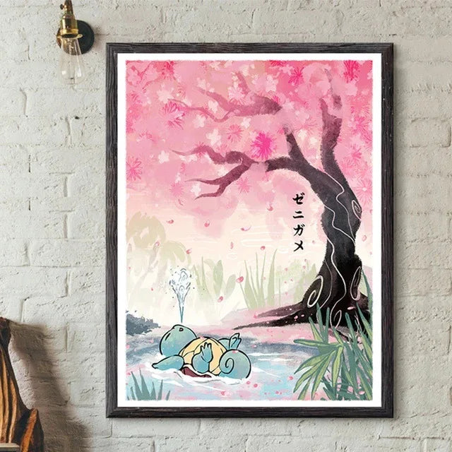 🖼️ Toile Pokémon – Fan Art Japonais Époustouflant
