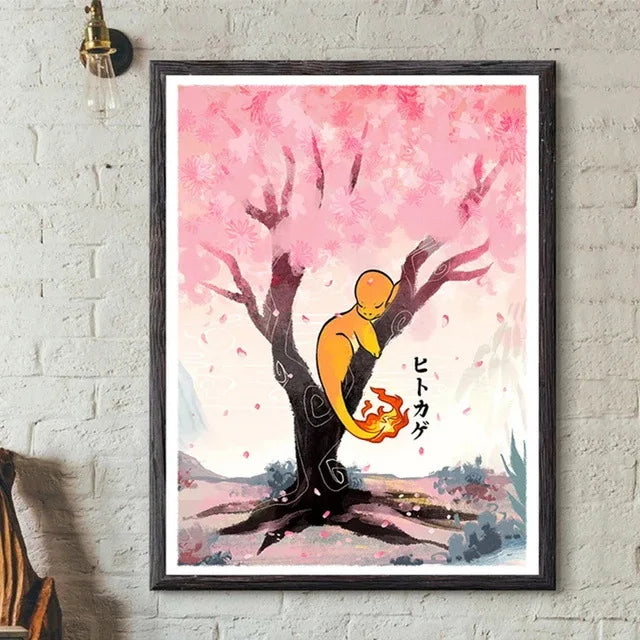🖼️ Toile Pokémon – Fan Art Japonais Époustouflant