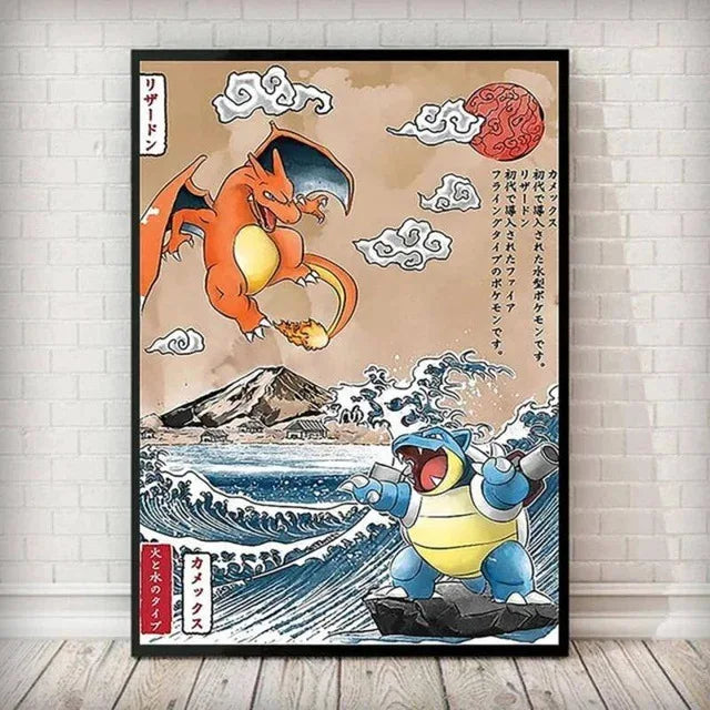 🖼️ Toile Pokémon – Fan Art Japonais Époustouflant