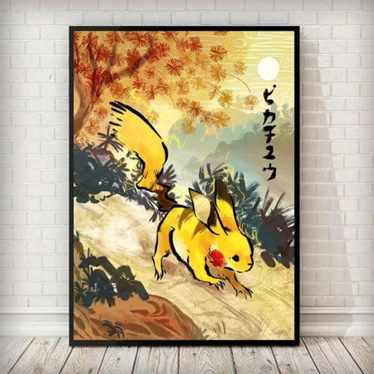🖼️ Toile Pokémon – Fan Art Japonais Époustouflant